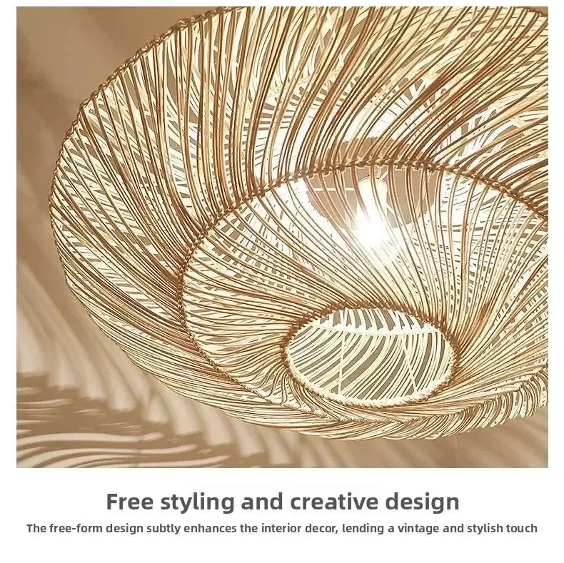 Rattan Chandelier Large by House Of Avana