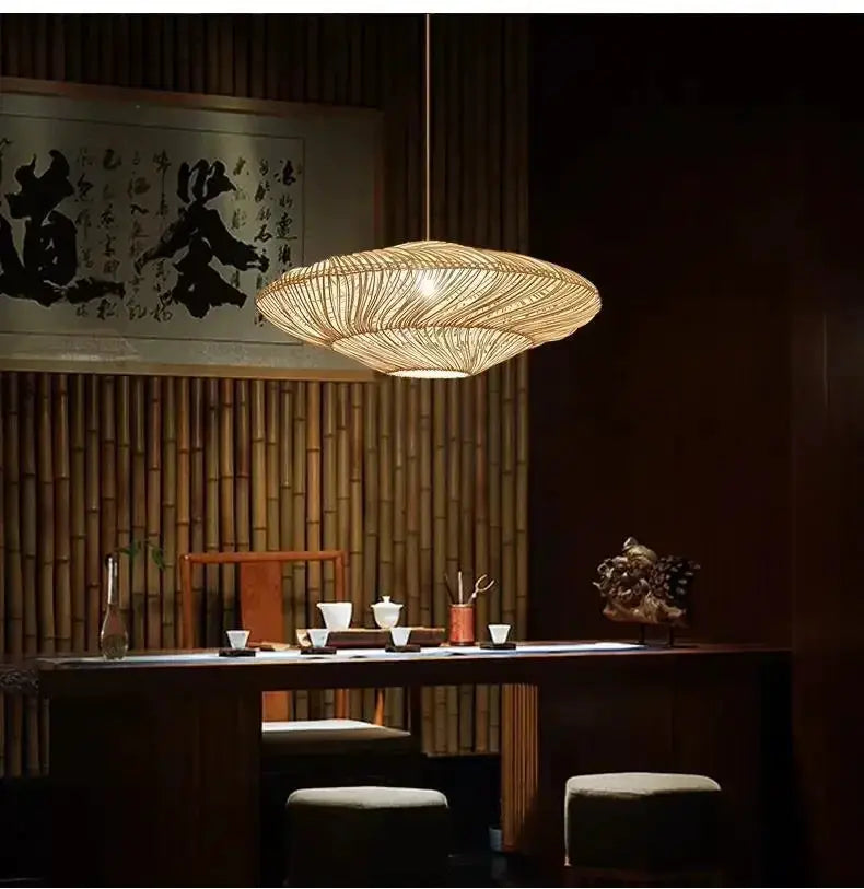 Rattan Chandelier Large by House Of Avana