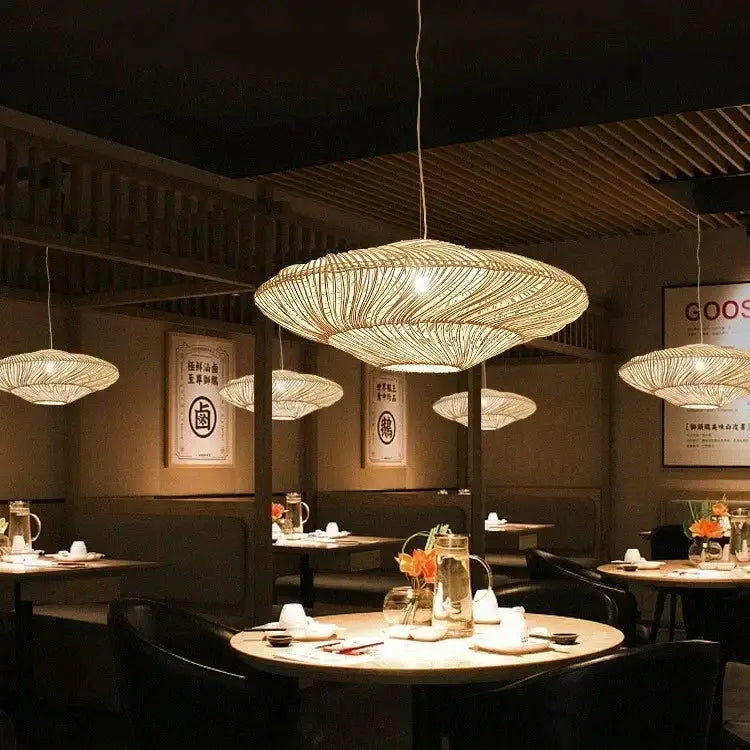 Rattan Chandelier Large by House Of Avana