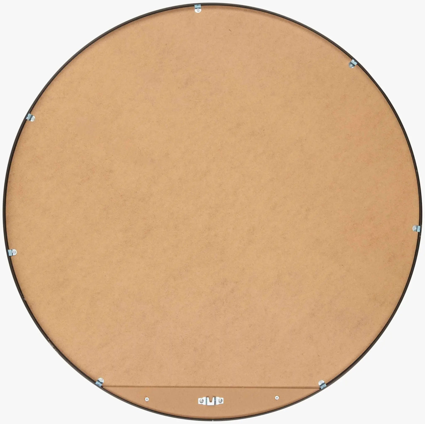 Round Mirror with Black Aluminum Frame by Boutique Rugs
