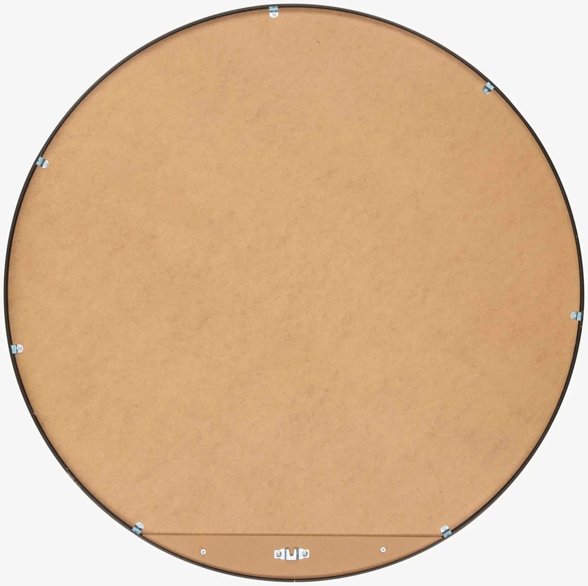 Round Mirror with Black Aluminum Frame by Boutique Rugs