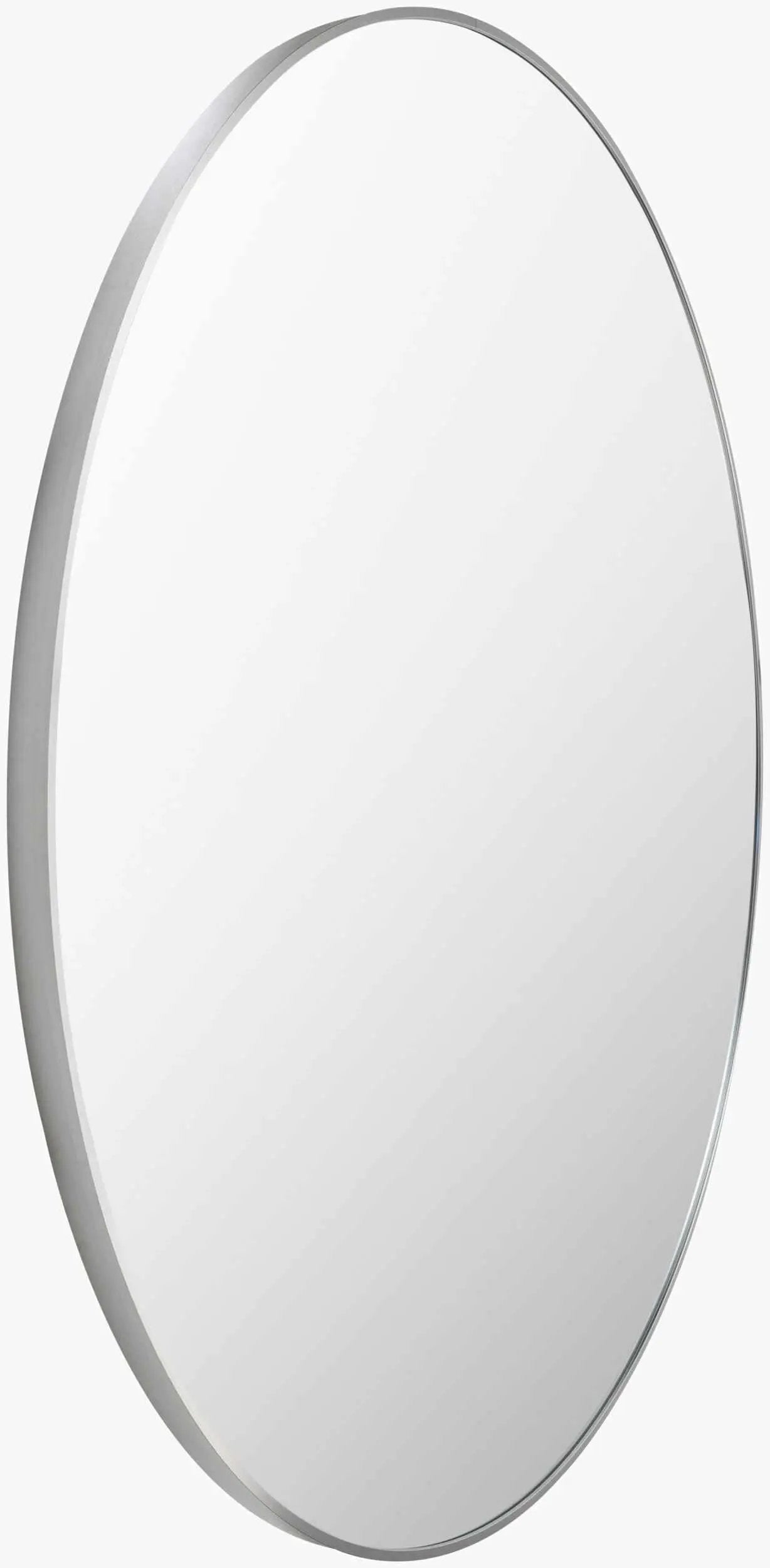 Pontalina Round Silver Gray Mirror by Boutique Rugs