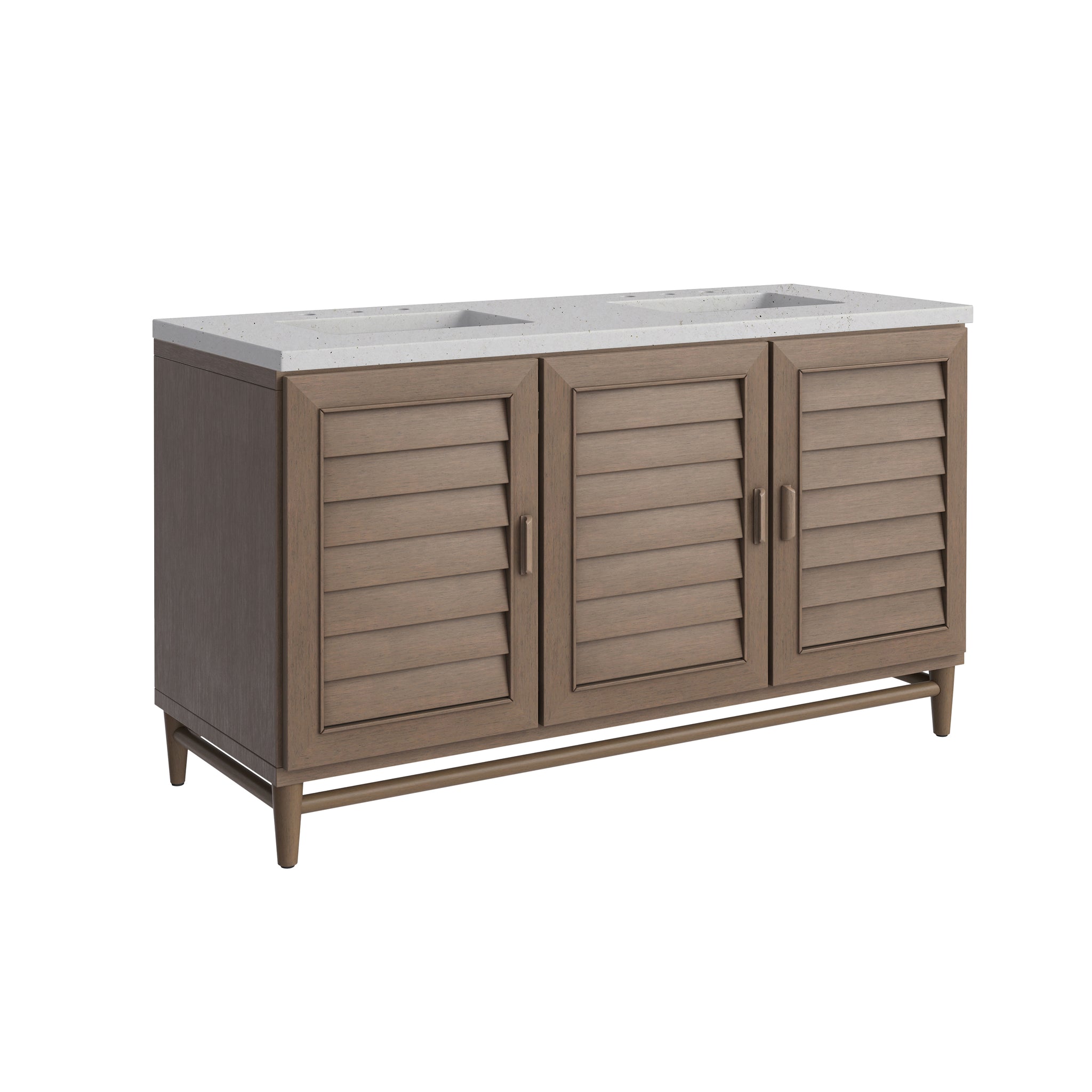 James Martin Portland 60" Double Bathroom Vanity, Whitewashed Walnut, view 32