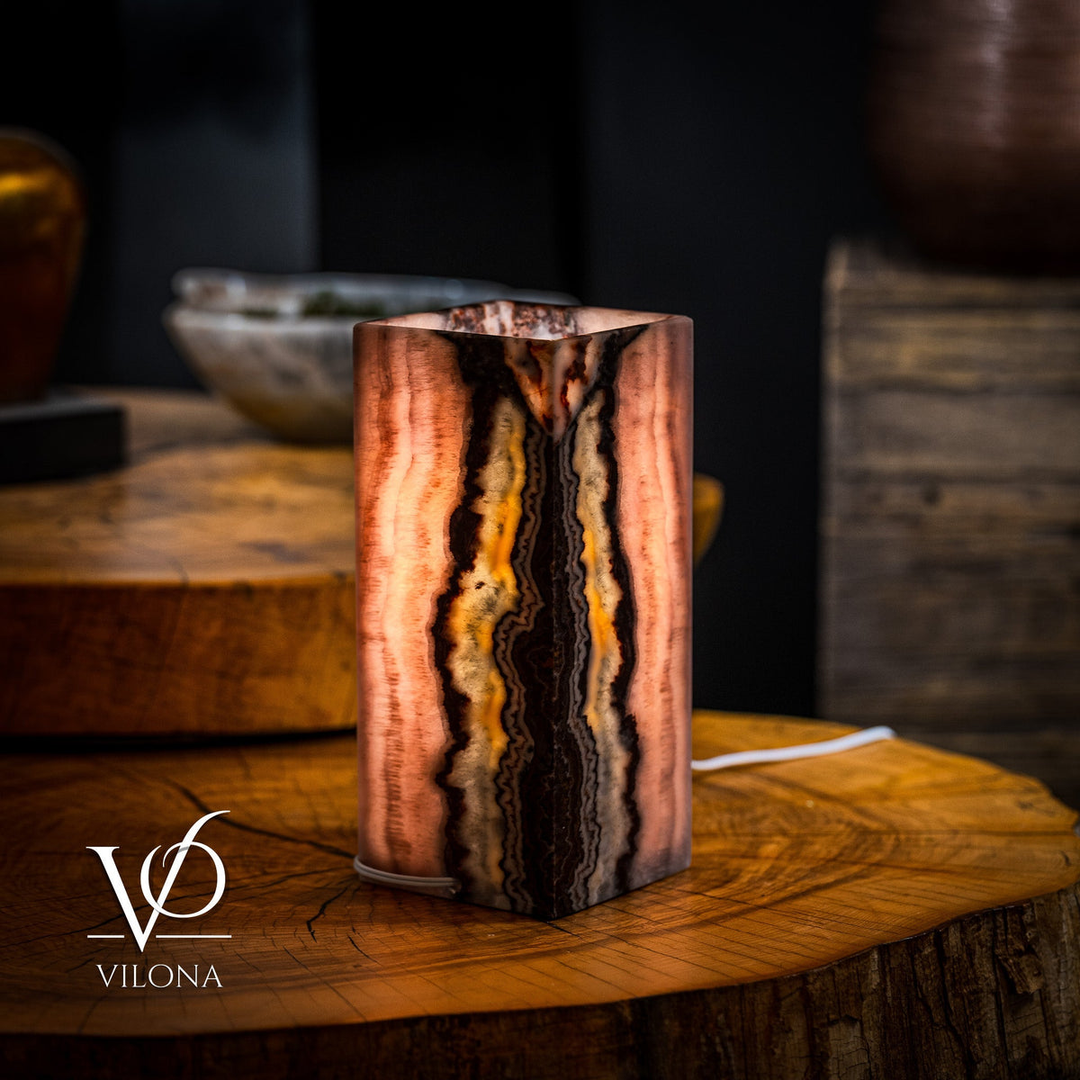 Razzberry Rosa Onyx Lamp (Table Lamp #4), photo 6 of 6