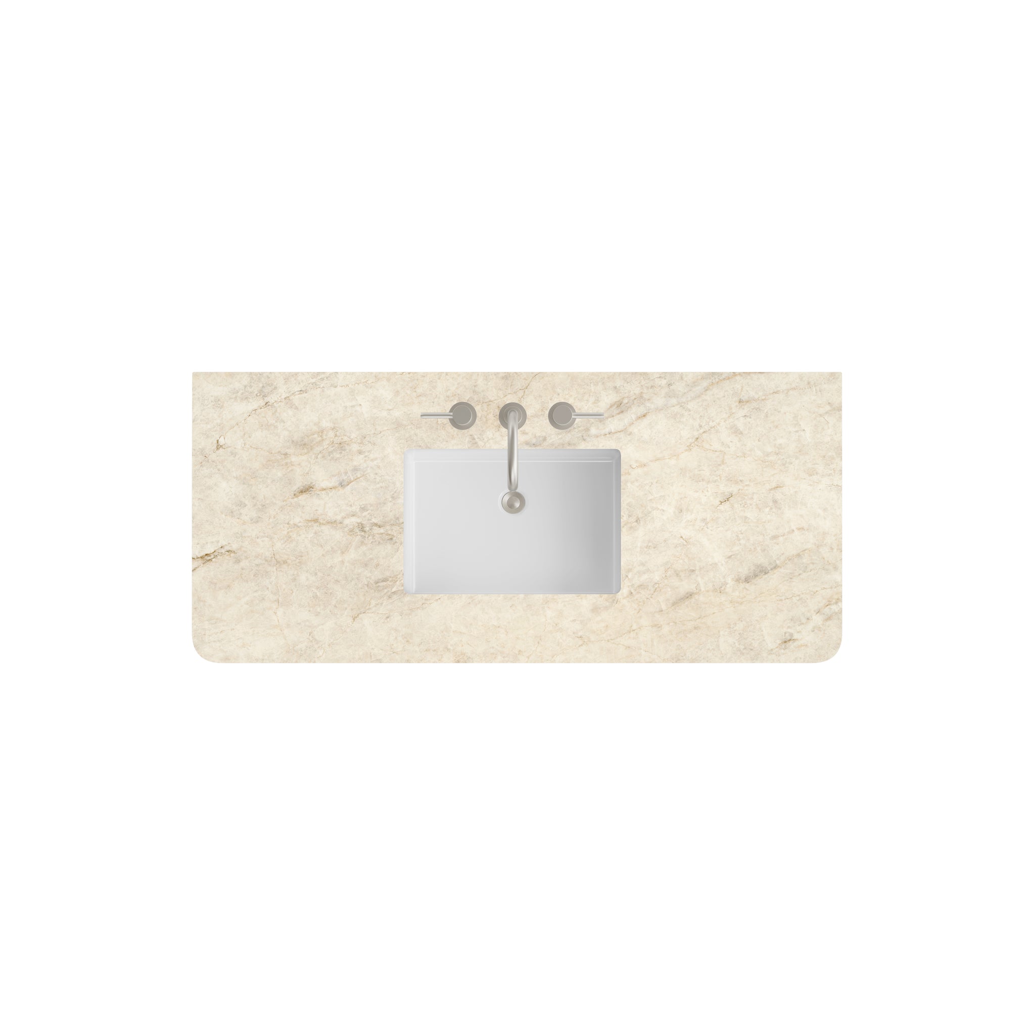 James Martin 48" Single Vanity Top with Tajnar (Radius Cut, Widespread) countertop