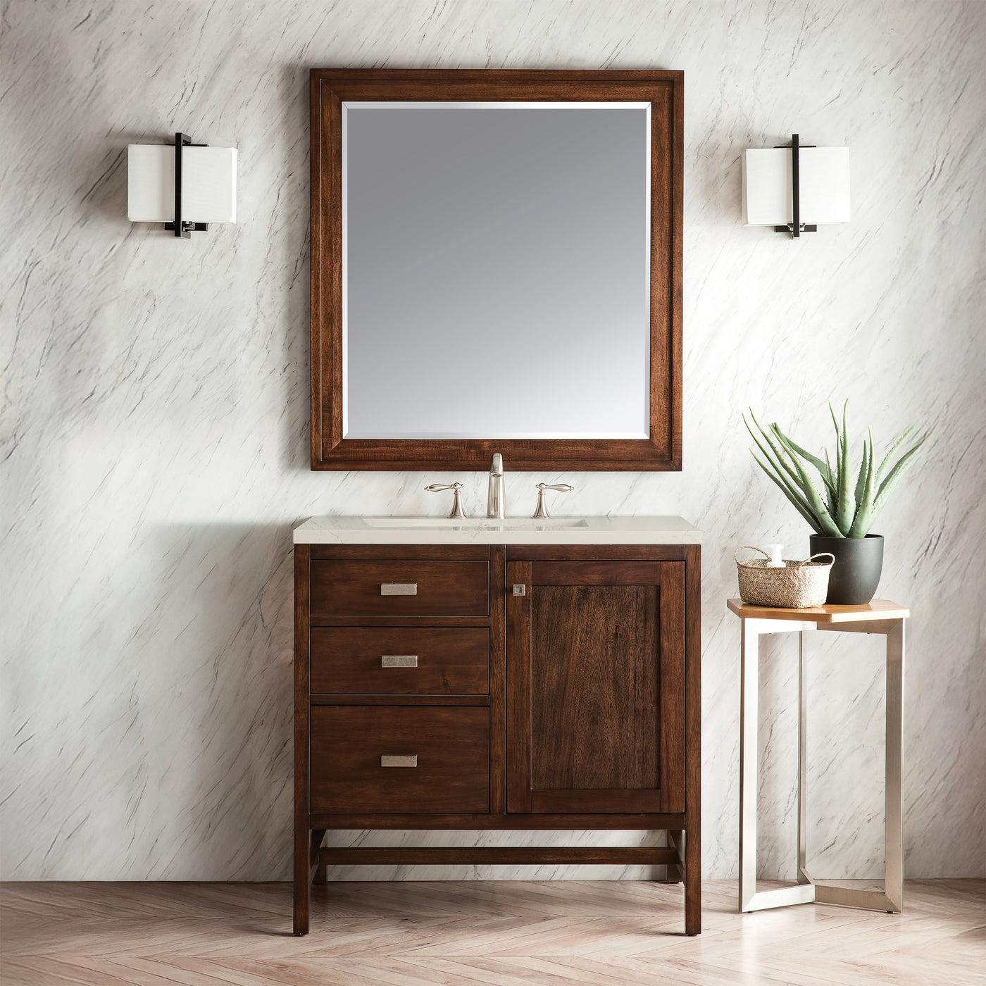 James Martin Addison 36" Single Bathroom Vanity, Mid-Century Acacia, view 23