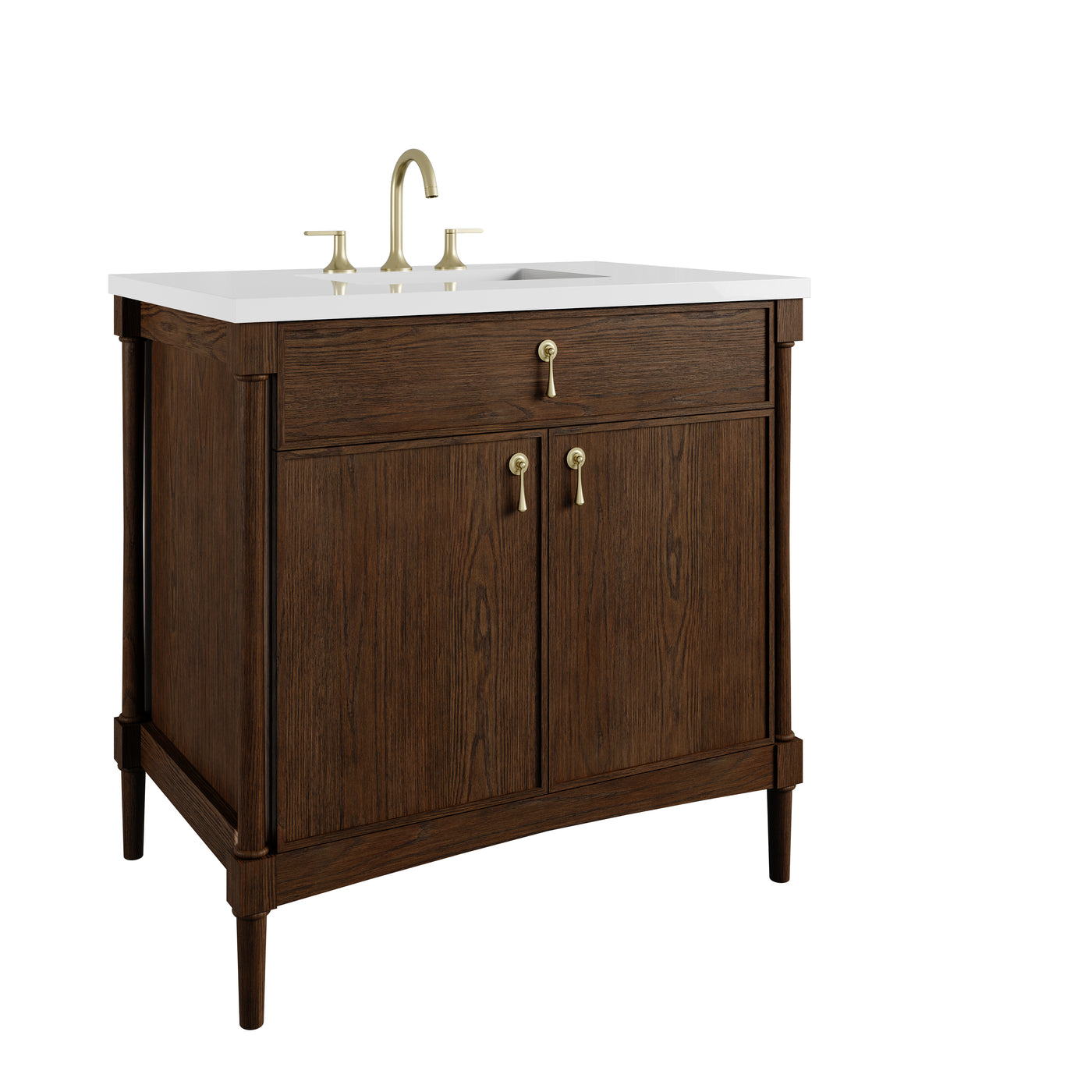James Martin Kinnsden 36" Single Bathroom Vanity, Sable Oak, view 38