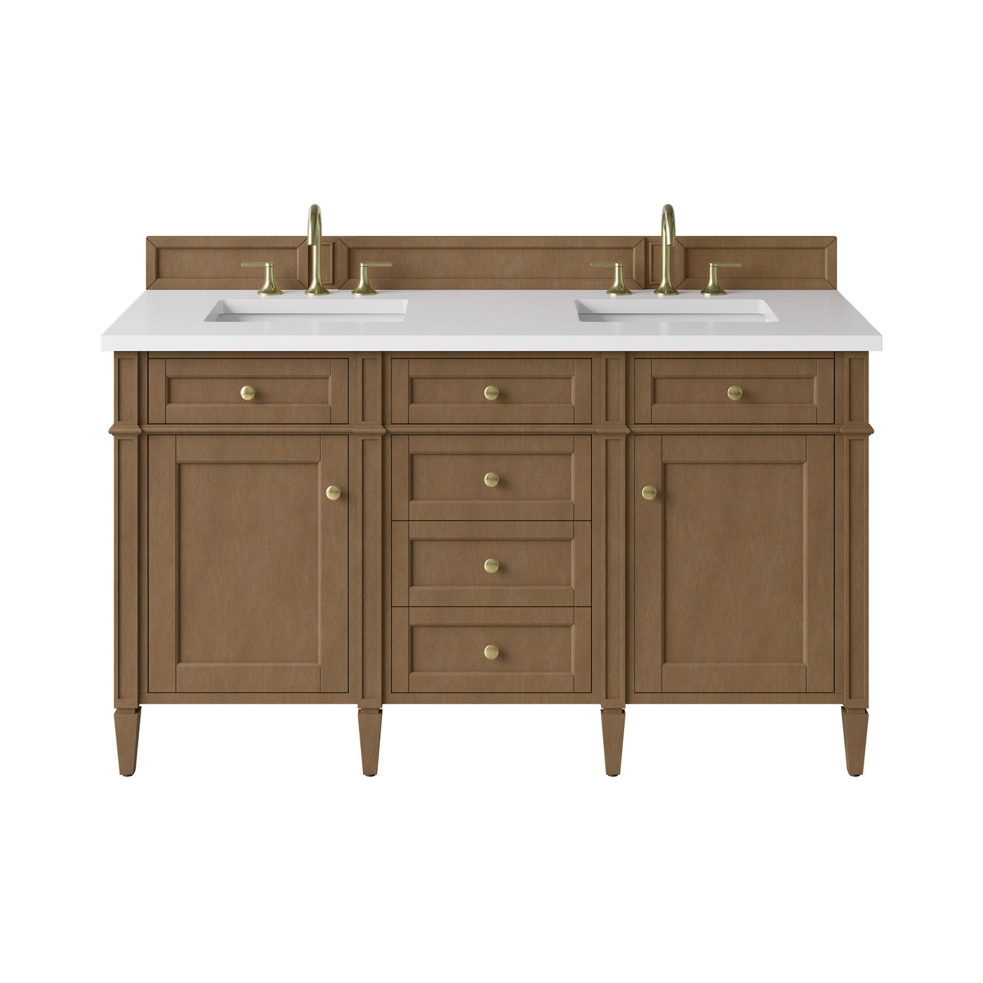James Martin Brittany 60" Double Bathroom Vanity, Pecan, view 32