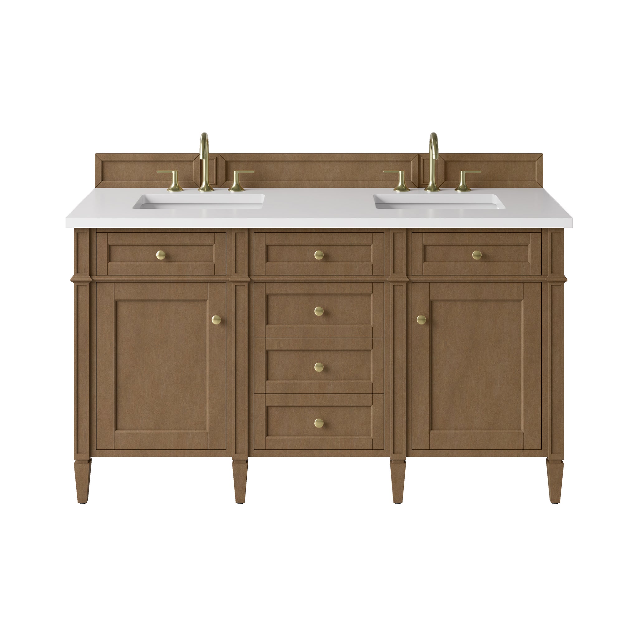 James Martin Brittany 60" Double Bathroom Vanity, Pecan, view 32