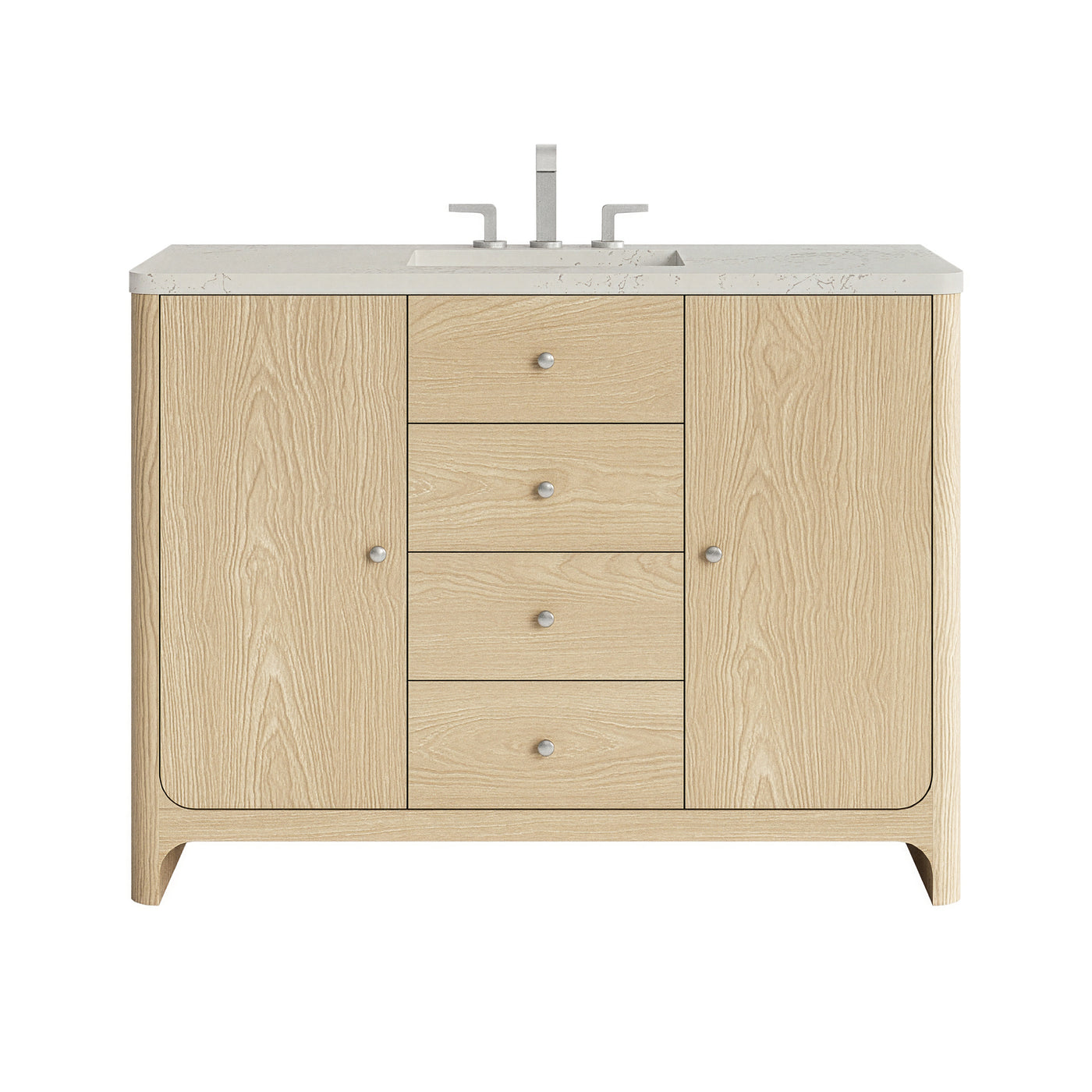 James Martin Gracyn 48" Single Bathroom Vanity, Coastal Driftwood with Siberian (Widespread) countertop