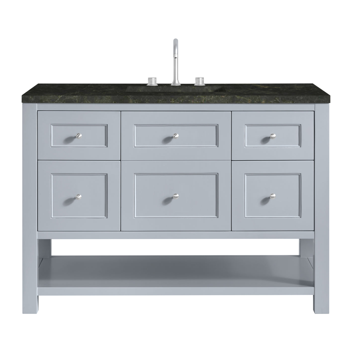 James Martin Breckenridge 48" Single Bathroom Vanity, Serenity Blue with Phantome countertop