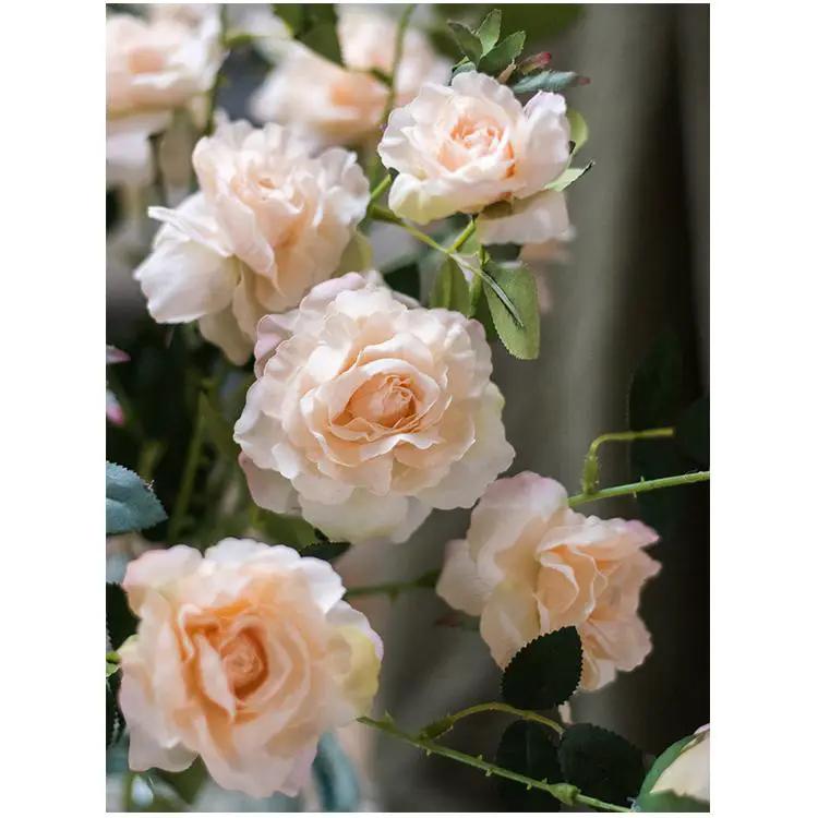 Artificial Faux Real Touch Blooming Rose Stem 25" Tall Silk by RusticReach