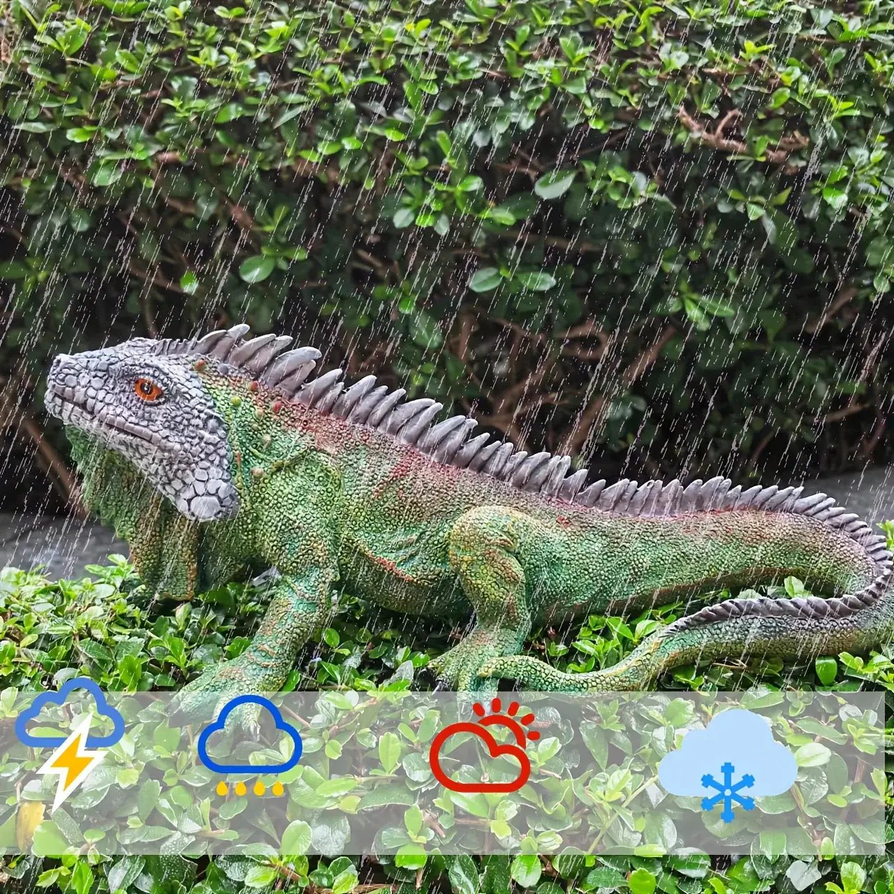 Realistic Iguana Garden Statue Detailed Lizard Decor by House Of Avana