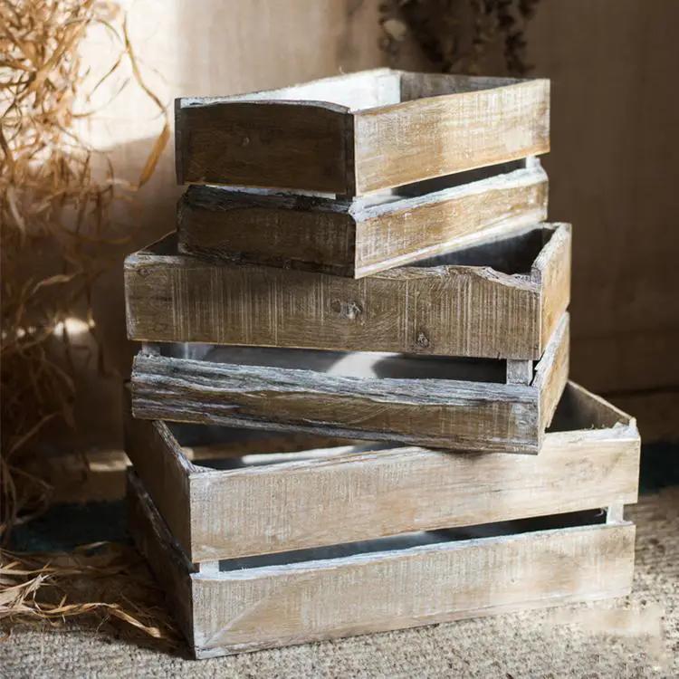 Rectangular Solid Wood Crates by RusticReach