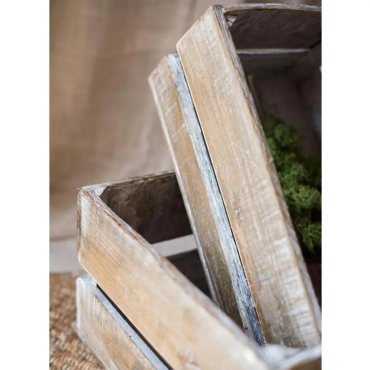 Rectangular Solid Wood Crates by RusticReach