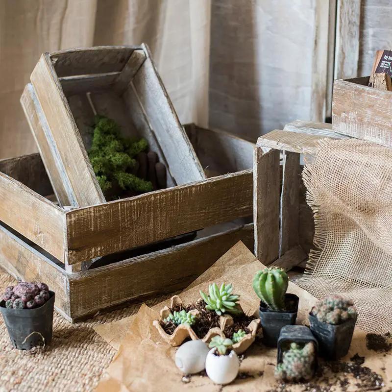 Rectangular Solid Wood Crates by RusticReach