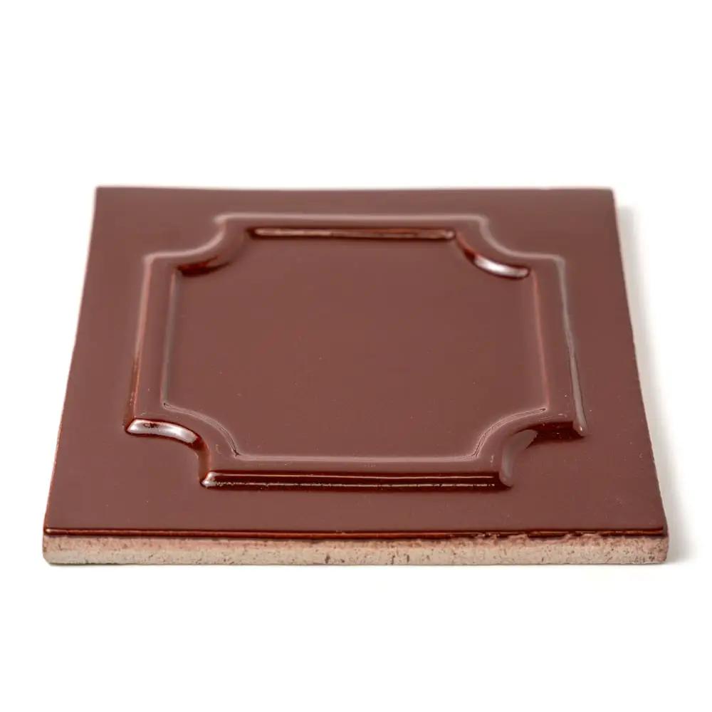 Red Glossy Era Ombre Ceramic Accent Tiles 6x6 closeup 1