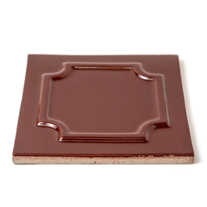 Red Glossy Era Ombre Ceramic Accent Tiles 6x6 closeup 1