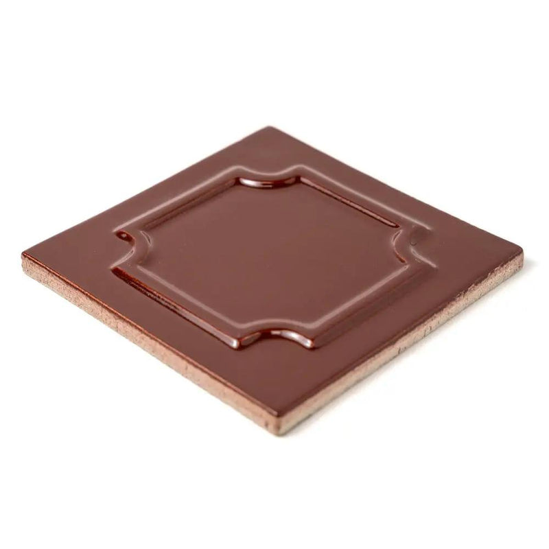 Red Glossy Era Ombre Ceramic Accent Tiles 6x6 closeup 2