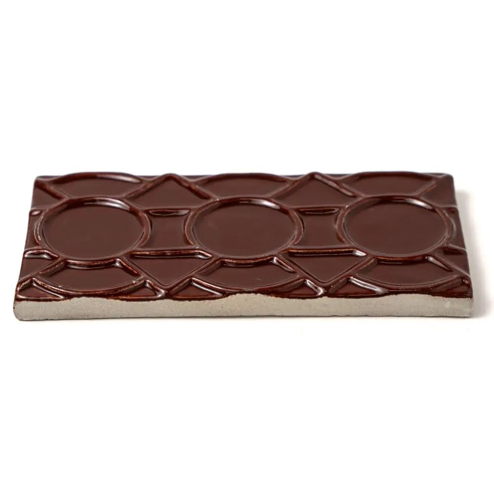 Red Glossy Zaragosa Ceramic Accent Tiles 3x6 closeup 1