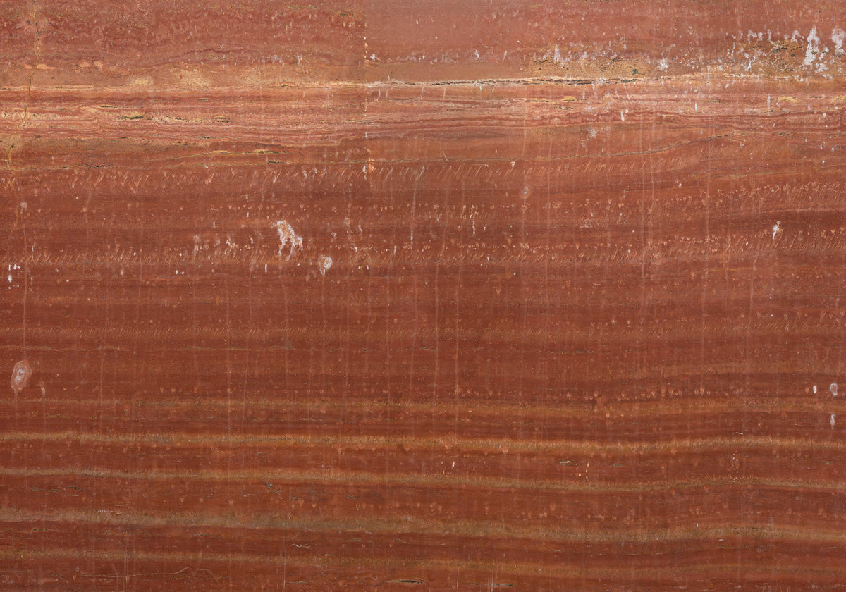 Red Polished Travertine Slab Random