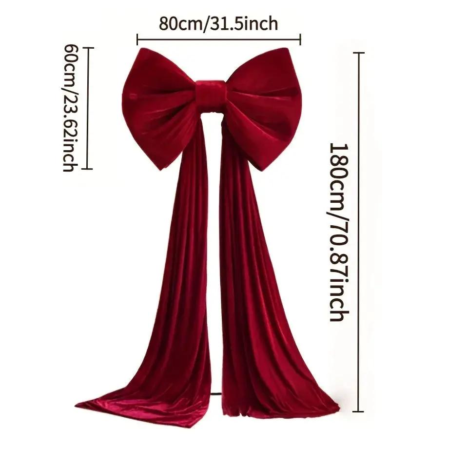 Red Ribbon Party Decoration, Large, High-Quality Bow for Special Occasions by House Of Avana