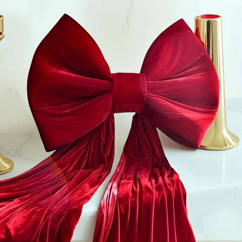 Red Ribbon Party Decoration, Large, High-Quality Bow for Special Occasions by House Of Avana