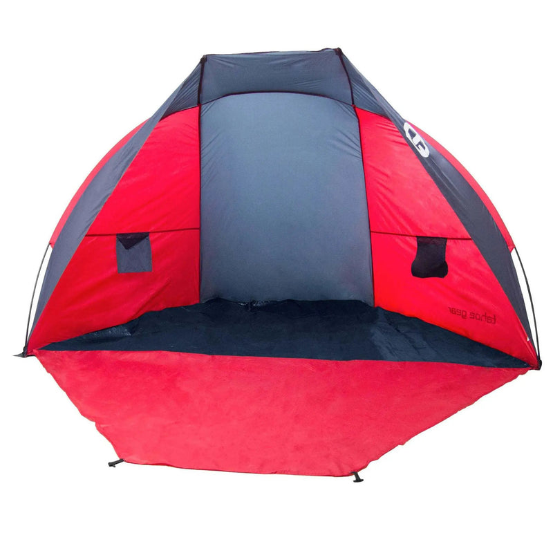 Tahoe Gear Cruz Bay Summer Sun Shelter and Beach Shade Tent Canopy - Coral Red by Selzalot