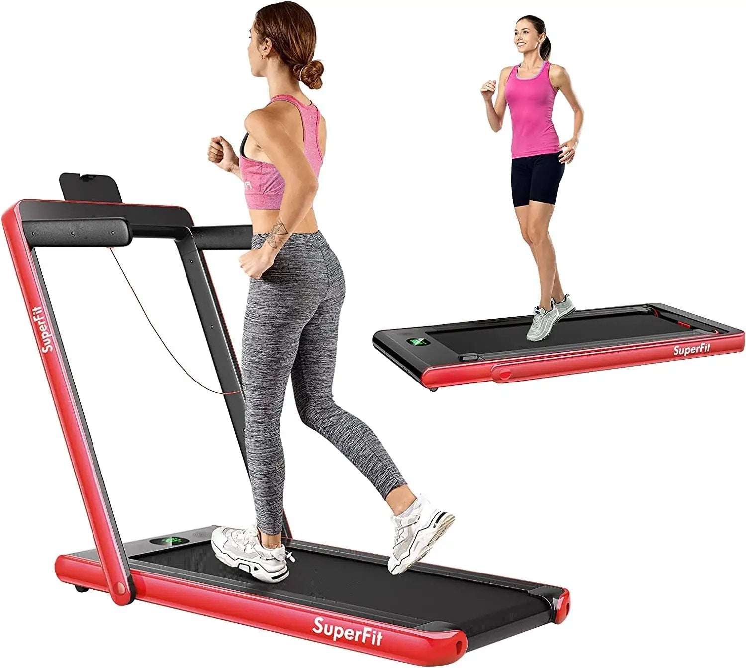 2.25HP 2 in 1 Folding Treadmill with APP Speaker Remote Control by DirectDeals
