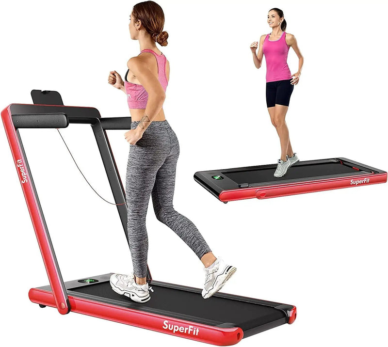 2.25HP 2 in 1 Folding Treadmill with APP Speaker Remote Control by DirectDeals