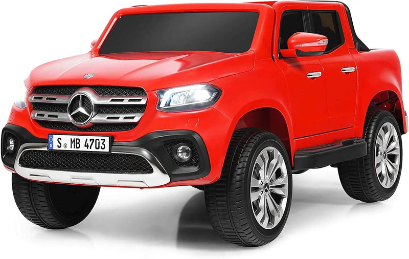 12V 2-Seater Kids Ride On Car Licensed Mercedes Benz X Class RC with Trunk-Red by DirectDeals