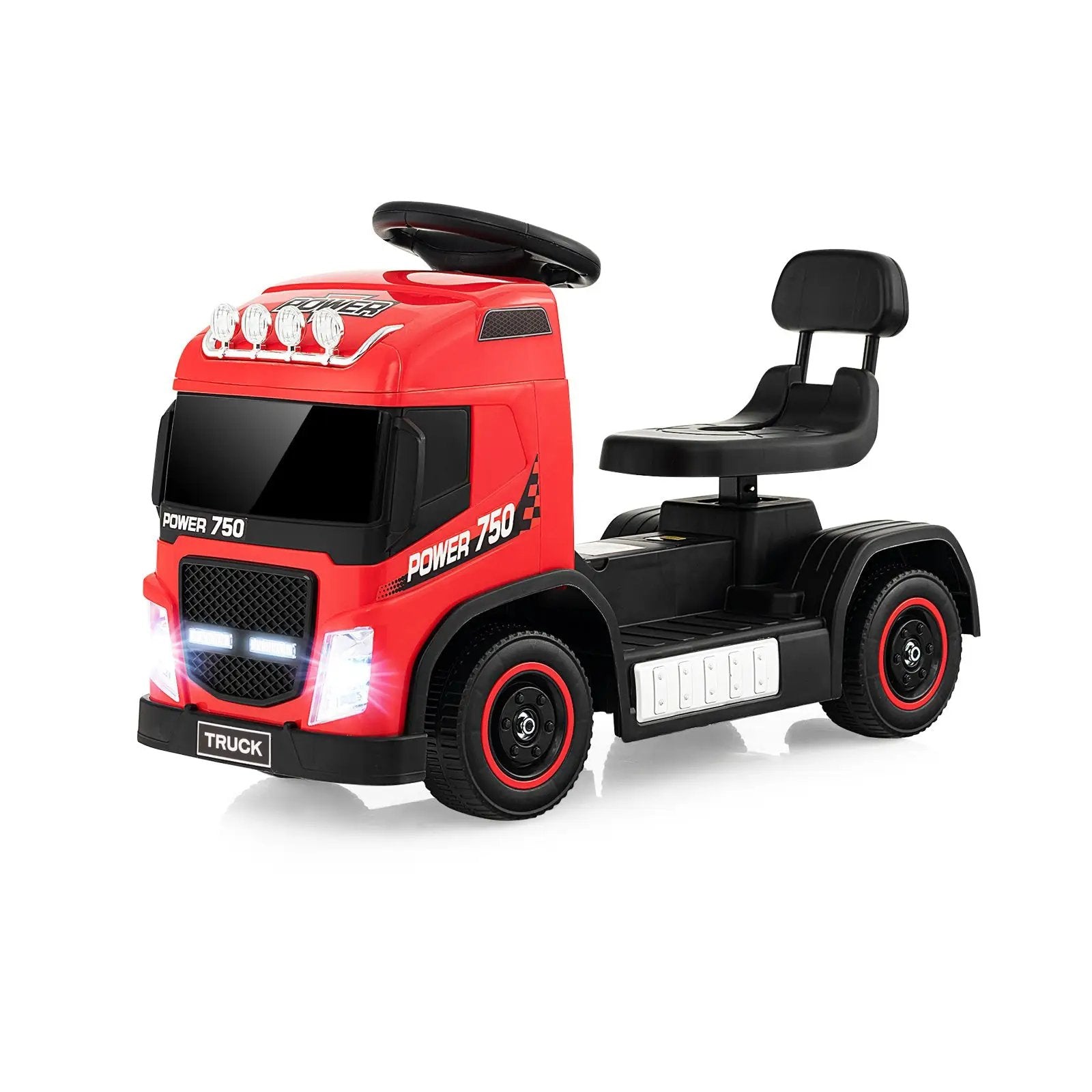 6V Kids Electric Ride-on Truck with Height Adjustable Seat-Red by DirectDeals