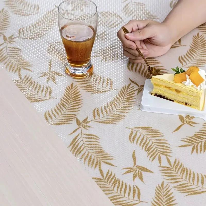 Refrigerator Pad - Non-Slip Golden Leaf Waterproof by House Of Avana