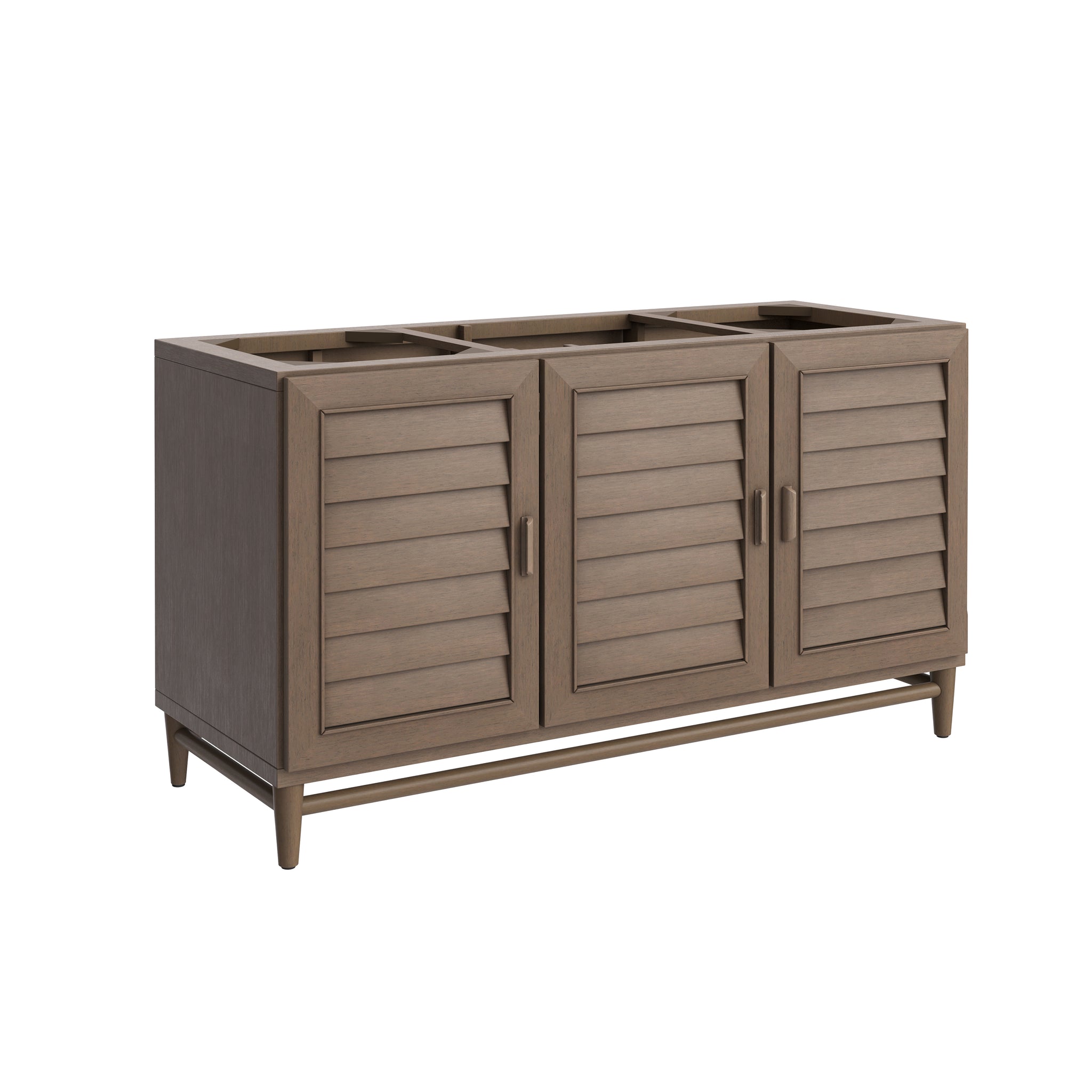 James Martin Portland 60" Single Bathroom Vanity, Whitewashed Walnut, cabinet without a countertop