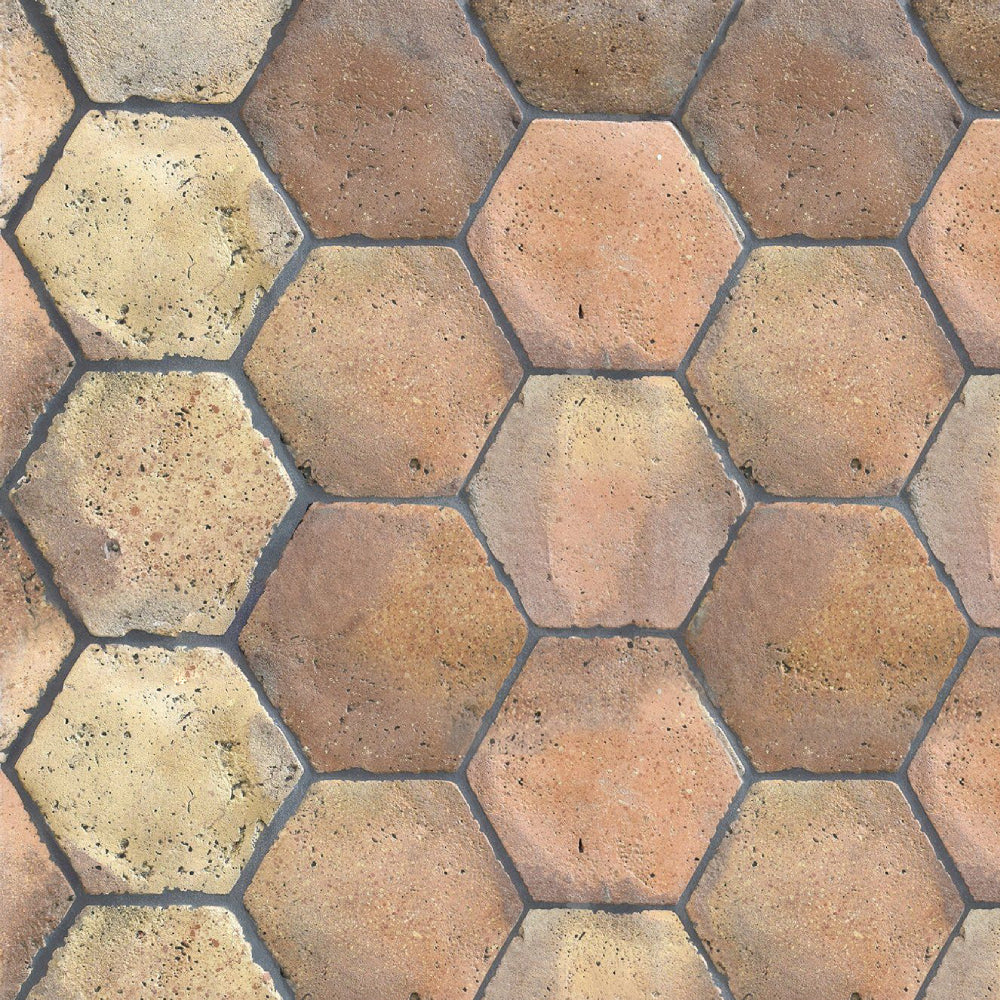 Regenerado Natural Hexagon Terracotta Tiles 6x6 Terracotta Natural 6x6 Tiles
