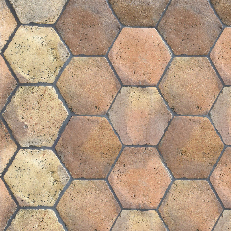 Regenerado Natural Hexagon Terracotta Tiles 6x6 Terracotta Natural 6x6 Tiles