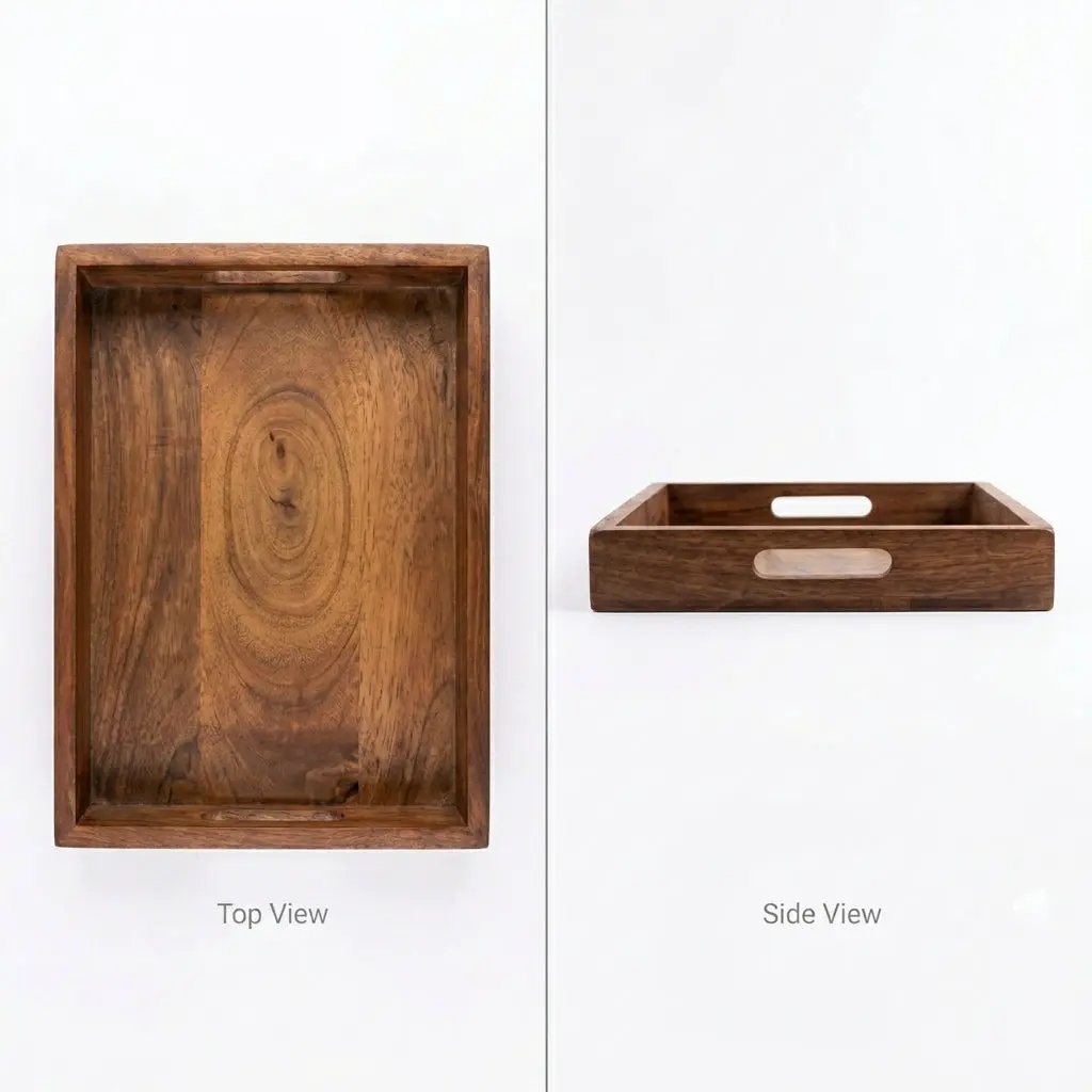 House of Avana Rectangular Mango Wood Serving Tray Medium by House Of Avana