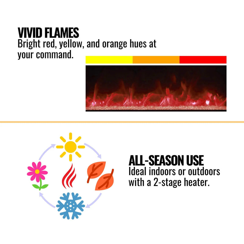 Remii Extra Tall 55-Inch Electric Fireplace With Remote Control [102755-XT] (SAK25578) by SAKSBY WHOLESALE