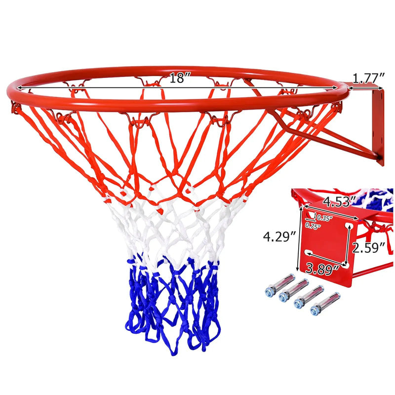 18 Inch Replacement Basketball Rim with All-Weather Net by DirectDeals