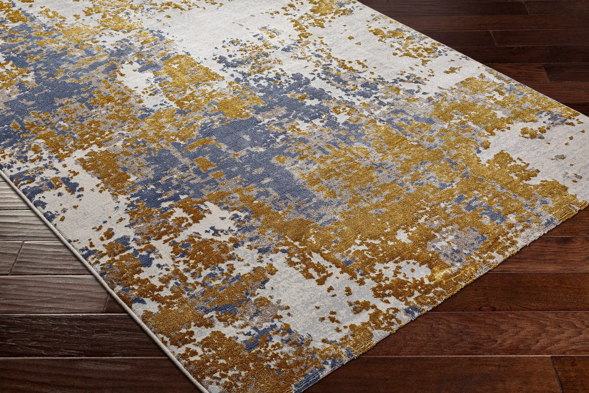 Maralal Mustard & Blue Area Rug - Clearance, photo 3 of 9