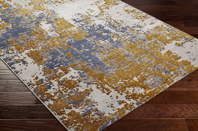 Maralal Mustard & Blue Area Rug - Clearance by Boutique Rugs