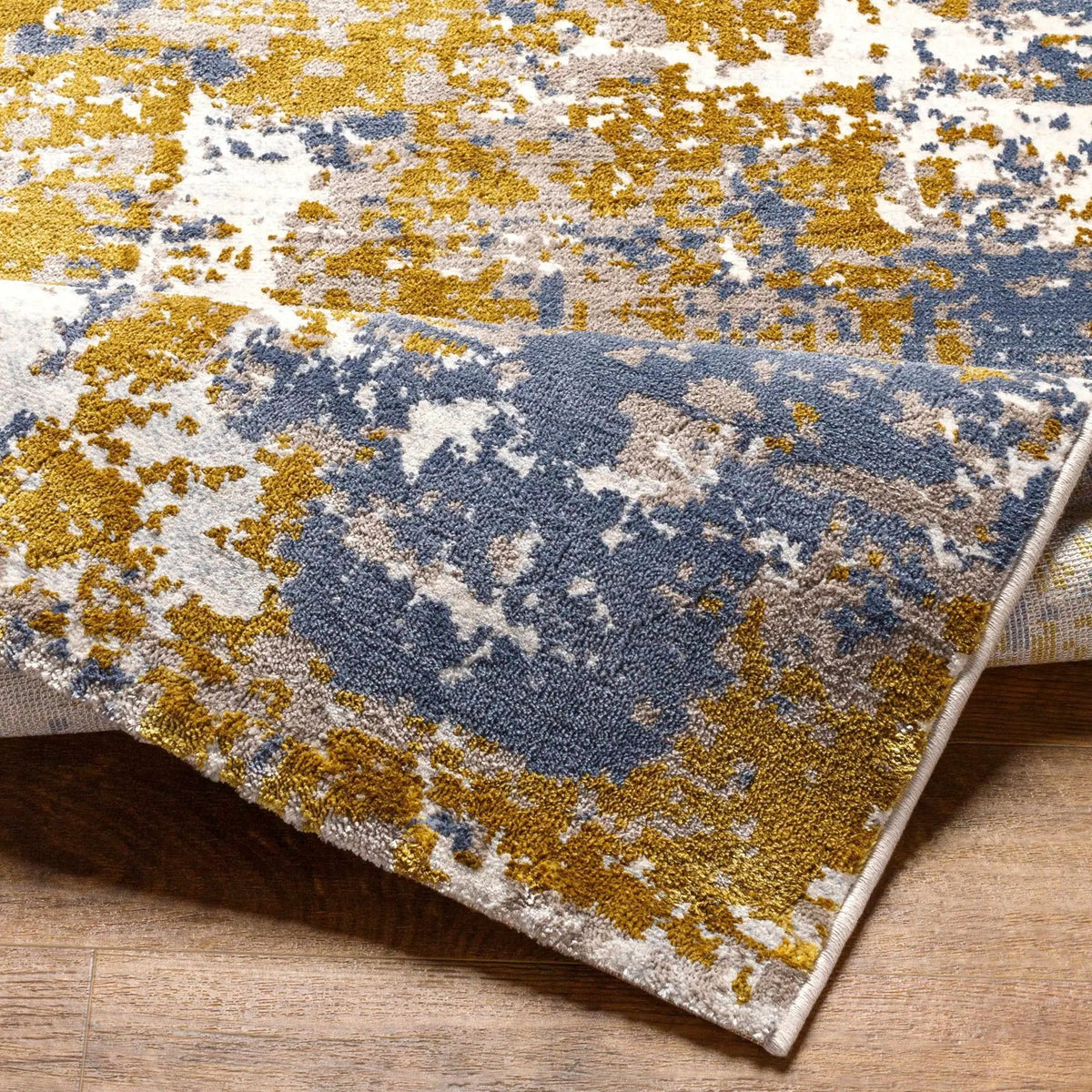 Maralal Mustard & Blue Area Rug - Clearance, photo 8 of 9