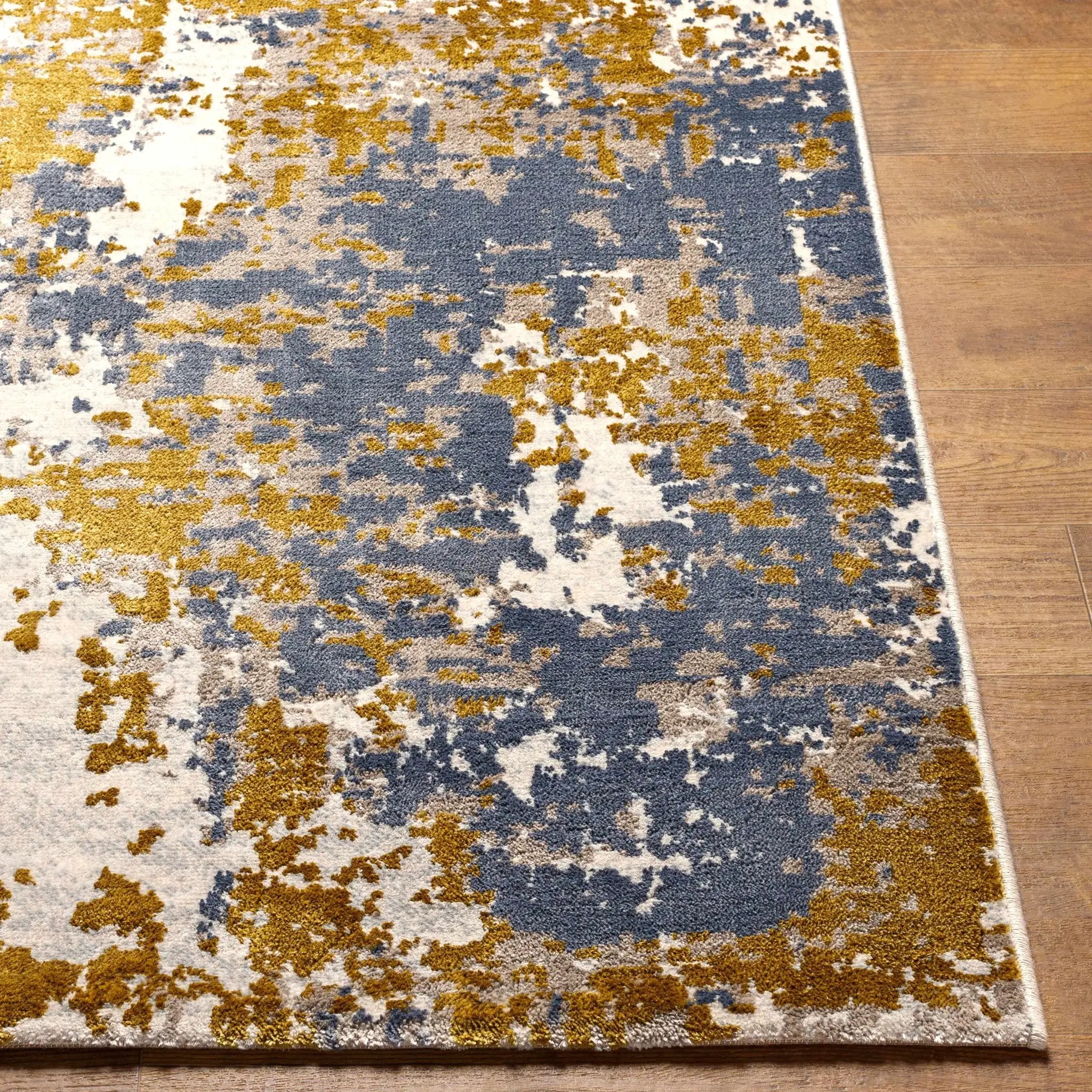 Maralal Mustard & Blue Area Rug - Clearance by Boutique Rugs