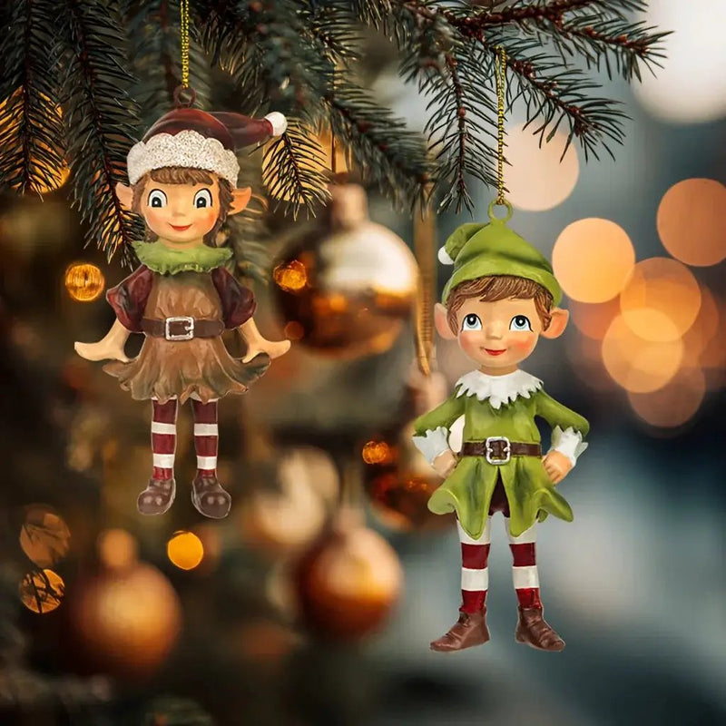 Resin 3D Gnome Hanging Ornaments with Sculpture Details by House Of Avana