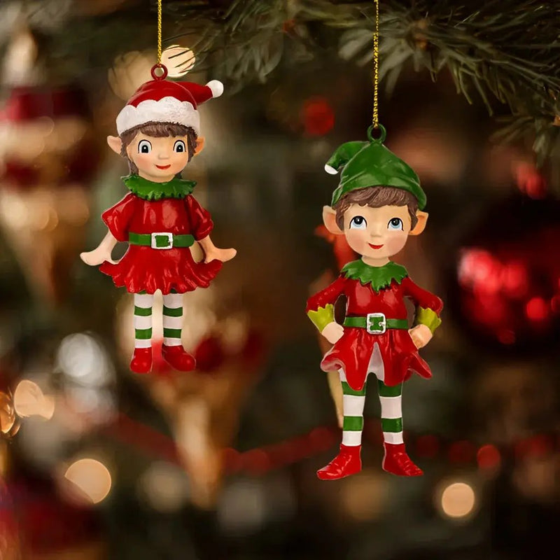 Resin 3D Gnome Hanging Ornaments with Sculpture Details by House Of Avana