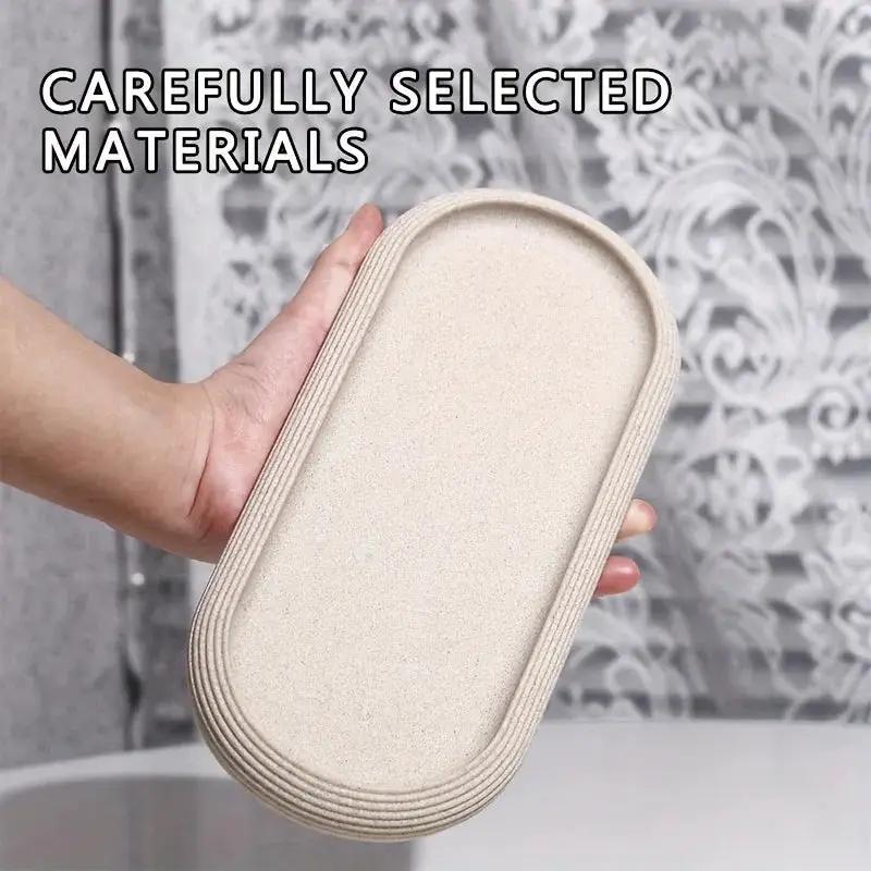 [Resin Art Tray] Elegant Resin Art Striped Bathroom Vanity Tray | Oval Design with Textured Surface, Bathroom Organizer, Neutral Tone Tray, Bathroom Decor And Accessories by House Of Avana