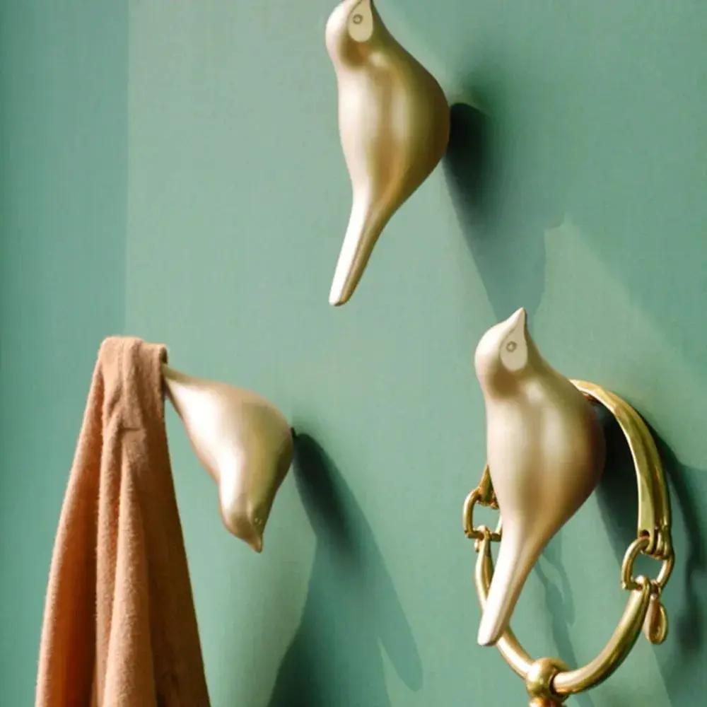 Resin Bird Wall Hook - Heavy Duty Key Holder with 3D Design by House Of Avana