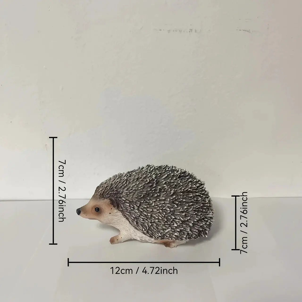 Resin Hedgehog Garden Statue with Realistic Fur Texture by House Of Avana