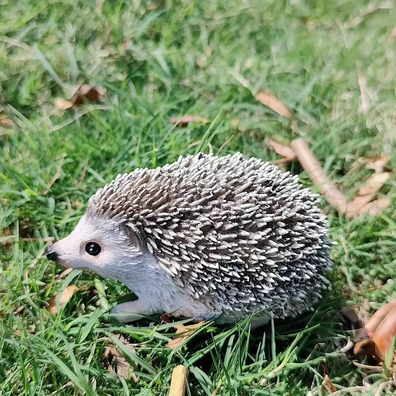 Resin Hedgehog Garden Statue with Realistic Fur Texture by House Of Avana