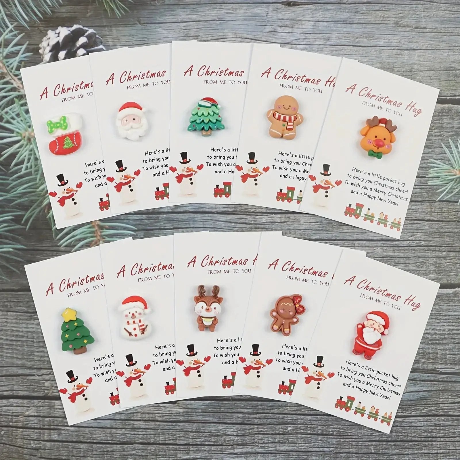 Resin Holiday Presents, Set of 10 Christmas Gifts with Decorative Details by House Of Avana